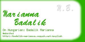 marianna badalik business card